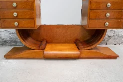 Pamono Large Art Deco French Dressing Table in Gilt Birch Root, 1920s><noscript><img width=