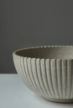 Clearance Pamono Large Art Deco Handmade Stoneware Bowl by Arne Bang, 1930s