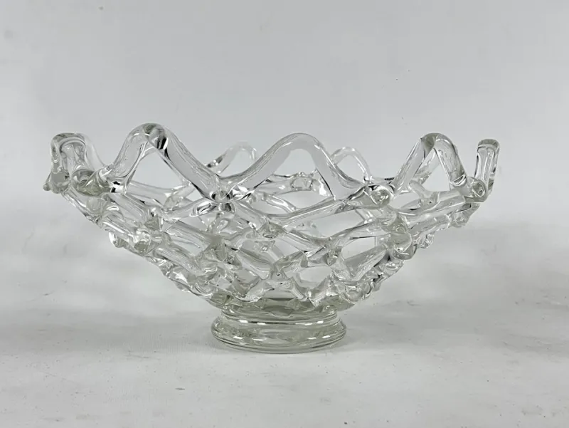 Pamono Large Art Deco Murano Glass Centerpiece from Barovier and Toso, Italy, 1940s> Bowls