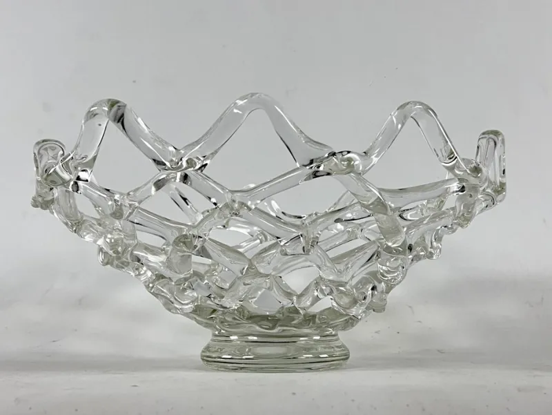 Pamono Large Art Deco Murano Glass Centerpiece from Barovier and Toso, Italy, 1940s> Bowls