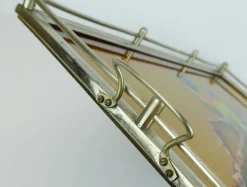 Best Pamono Large Art Deco Tray in Glass & Metal with Parrot Motif, 1920s / 30s
