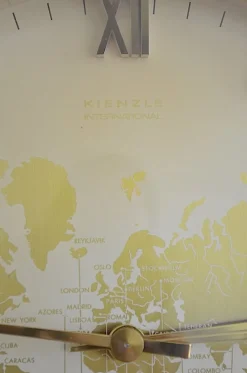 New Pamono Large Art Deco World Time Clock by Heinrich Möller for Kienzle, 1950s