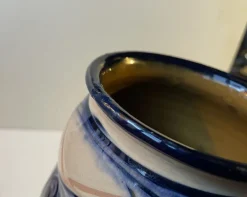 Pamono Large Art Nouveau Danish Hand-Glazed Vase from Danico, 1920s><noscript><img width=
