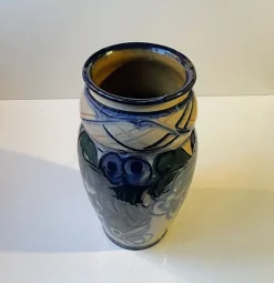 Pamono Large Art Nouveau Danish Hand-Glazed Vase from Danico, 1920s><noscript><img width=