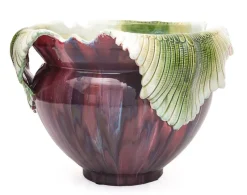 Pamono Large Art Nouveau Majolica Planter, 1890s><noscript><img width=