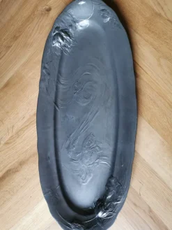 Best Pamono Large Art Nouveau Museum Fish Plate by Hugo Leven for Kayserzinn, 1900s