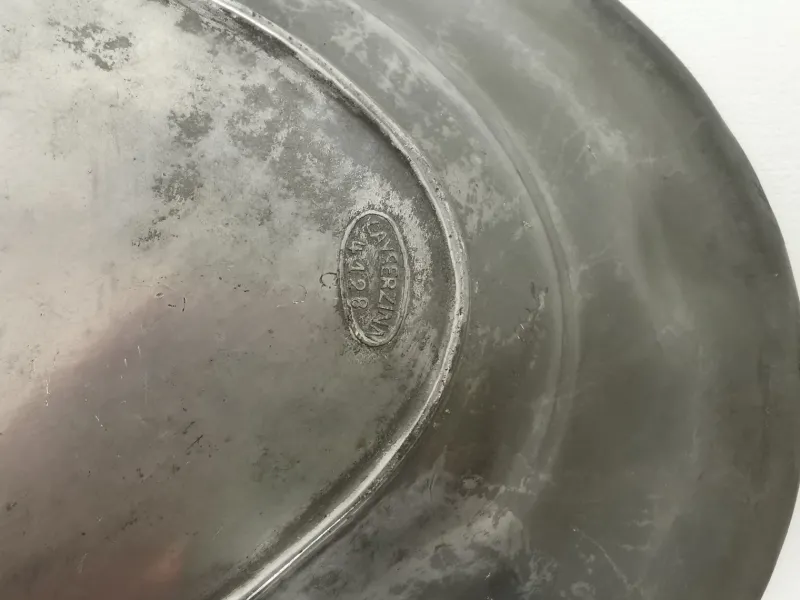 Best Pamono Large Art Nouveau Museum Fish Plate by Hugo Leven for Kayserzinn, 1900s