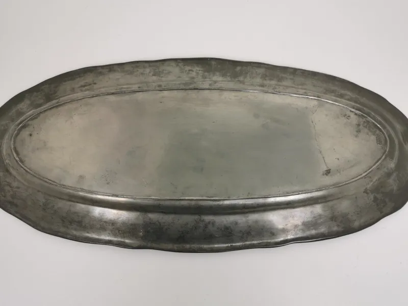 Best Pamono Large Art Nouveau Museum Fish Plate by Hugo Leven for Kayserzinn, 1900s