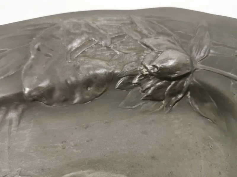 Best Pamono Large Art Nouveau Museum Fish Plate by Hugo Leven for Kayserzinn, 1900s