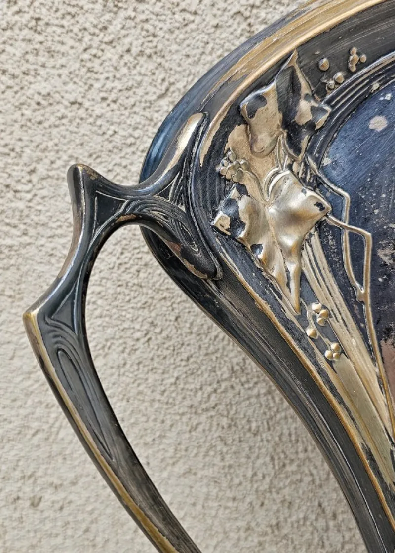 Pamono Large Art Nouveau Silver Plated Waiters Serving Tray from WMF, Germany, 1890s> Trays