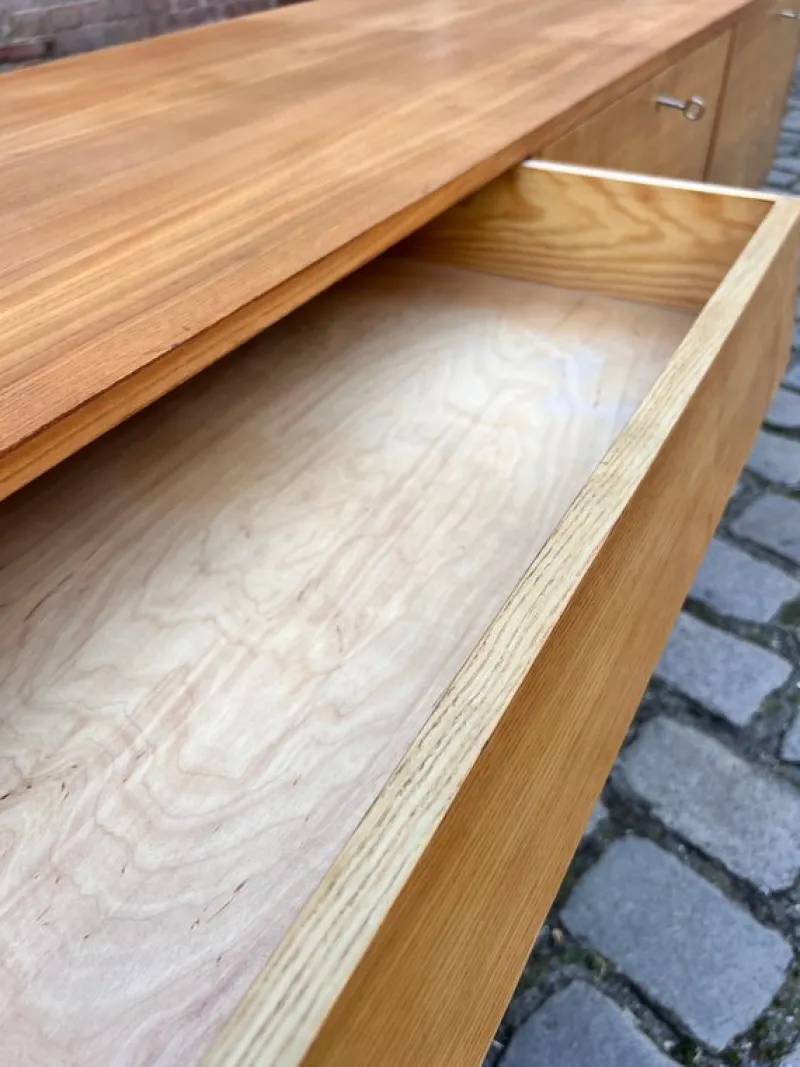 Hot Pamono Large Ash Lowboard, 1970s
