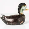 Pamono Large Aventurine Glass Sculpture of a Duck by V. Nason, Murano> Mid-Century
