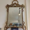 Clearance Pamono Large Baroque Mirror for Fireplace with Wooden Frame