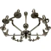 New Pamono Large Bauhaus Chandelier and Wall Lamps, 1940s, Set of 3