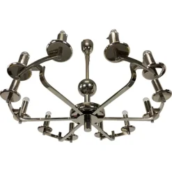 New Pamono Large Bauhaus Chandelier and Wall Lamps, 1940s, Set of 3