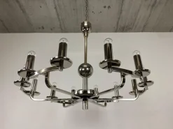 New Pamono Large Bauhaus Chandelier and Wall Lamps, 1940s, Set of 3
