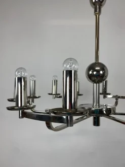 New Pamono Large Bauhaus Chandelier and Wall Lamps, 1940s, Set of 3