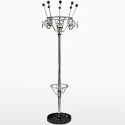 Pamono Large Bauhaus Functionalist Chrome Coat Rack, 1930s> Racks, Hooks & Valets