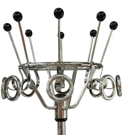 Pamono Large Bauhaus Functionalist Chrome Coat Rack, 1930s> Racks, Hooks & Valets
