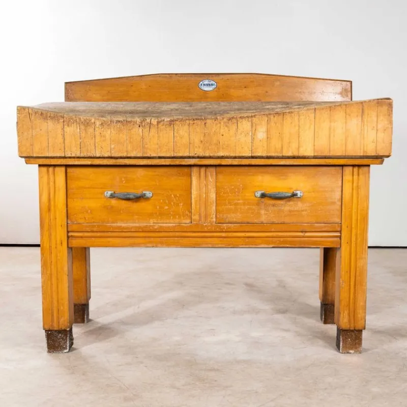 Clearance Pamono Large Belgian Butchers Workstation, 1950s