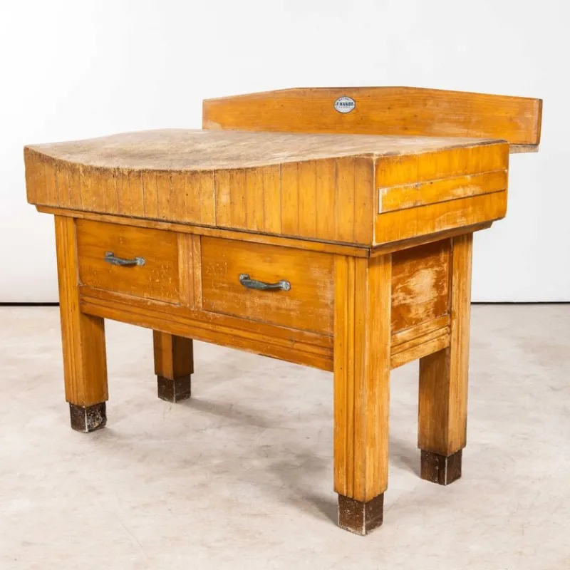 Clearance Pamono Large Belgian Butchers Workstation, 1950s