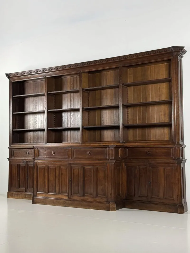 Pamono Large Belgian Library Bookcase, 1960s> Shelves & Wall Units