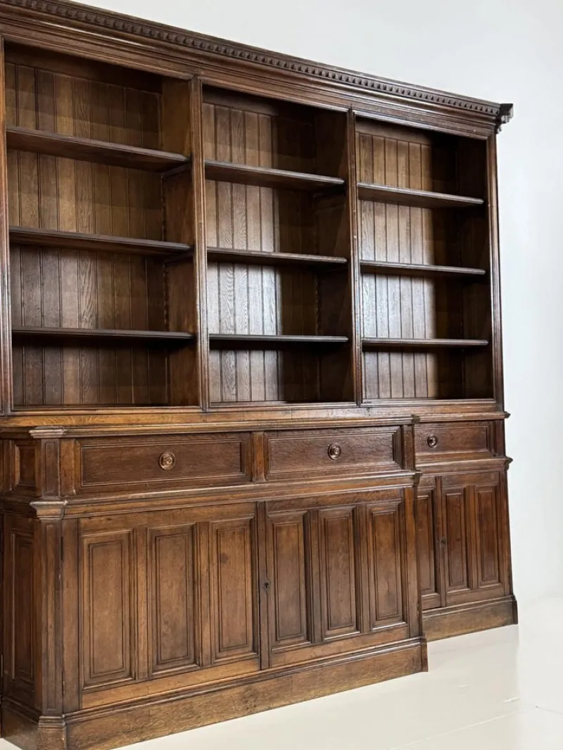Pamono Large Belgian Library Bookcase, 1960s> Shelves & Wall Units