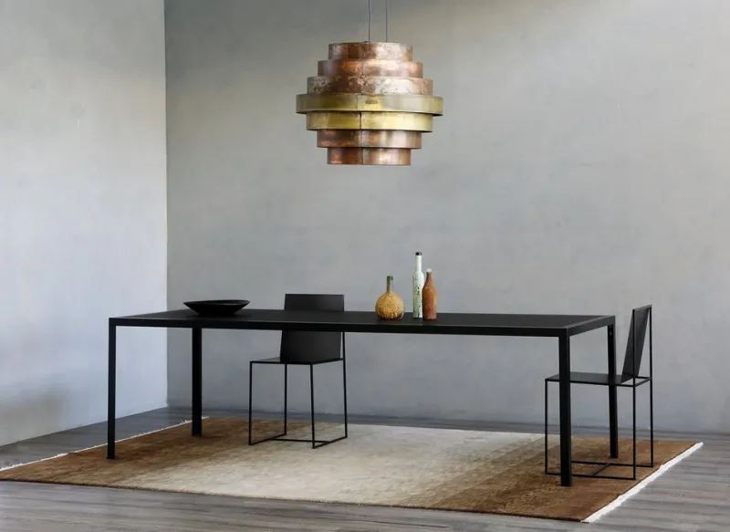 Outlet Pamono Large Black Linoleum TAVOLO Dining Table by Maurizio Peregalli for Zeus
