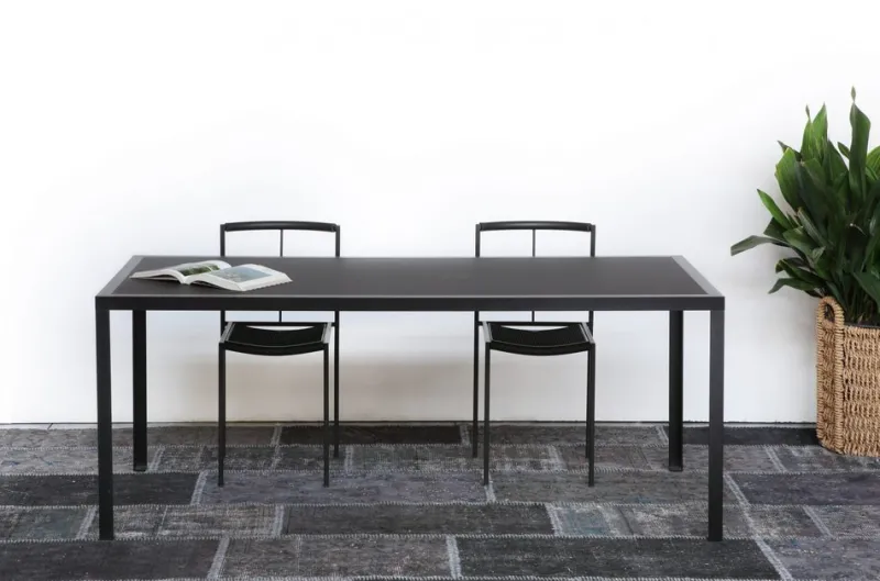 Outlet Pamono Large Black Linoleum TAVOLO Dining Table by Maurizio Peregalli for Zeus