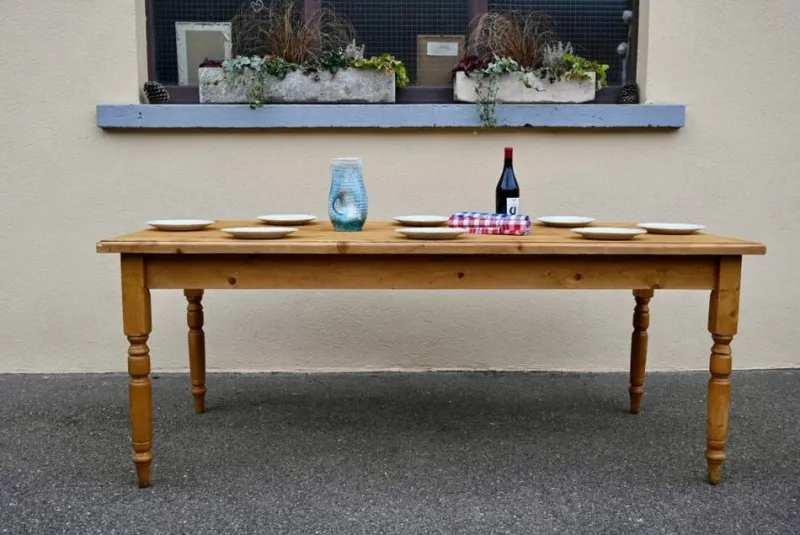 Pamono Large Bohemian Farm Table, 1970s> Dining Tables & Sets