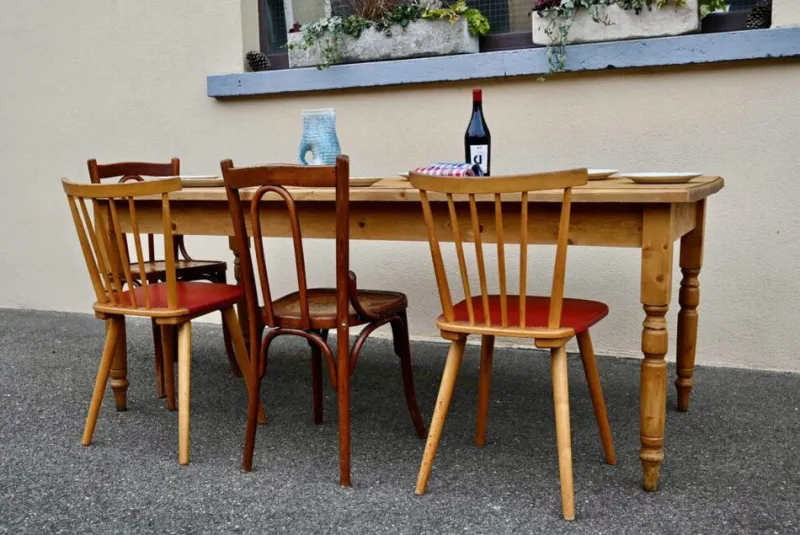 Pamono Large Bohemian Farm Table, 1970s> Dining Tables & Sets