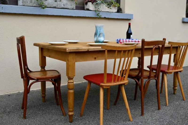 Pamono Large Bohemian Farm Table, 1970s> Dining Tables & Sets
