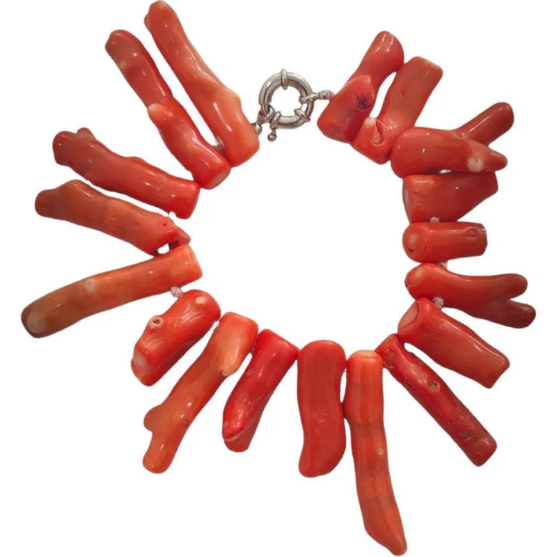 Pamono Large Bracelet with Mediterranean Coral Branches, 1950> Bracelets