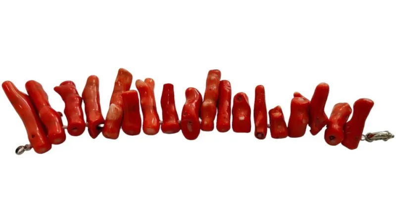 Pamono Large Bracelet with Mediterranean Coral Branches, 1950> Bracelets