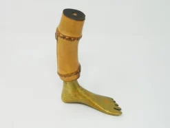 Pamono Large Brass and Bamboo Corkscrew by Carl Auböck for Werkstätte Carl Auböck, 1950s><noscript><img width=