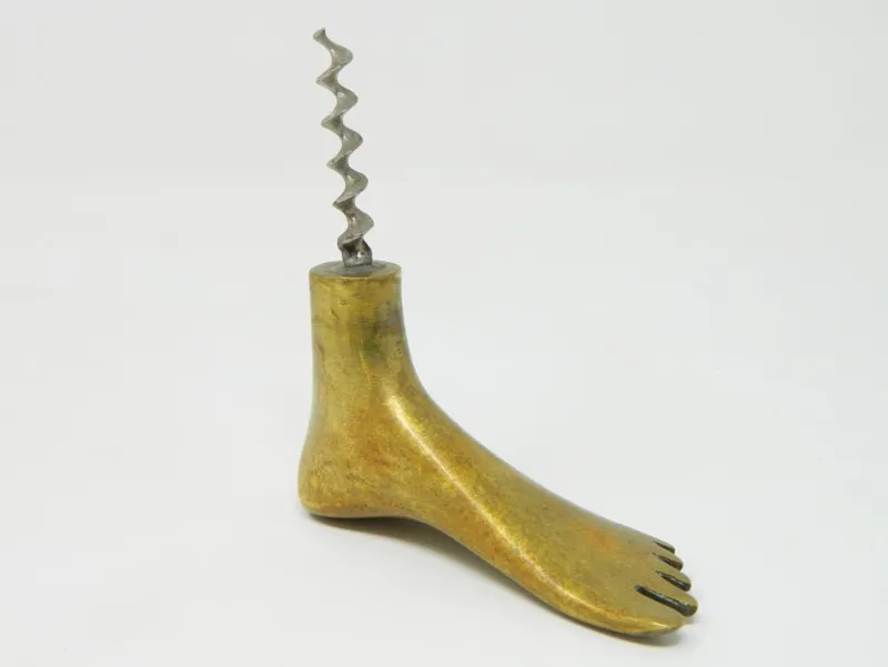 Pamono Large Brass and Bamboo Corkscrew by Carl Auböck for Werkstätte Carl Auböck, 1950s> Cutlery & Serving Utensils