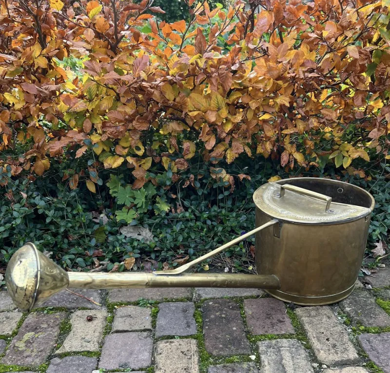 Pamono Large Brass Garden Watering Can, 1930s> Garden Accessories