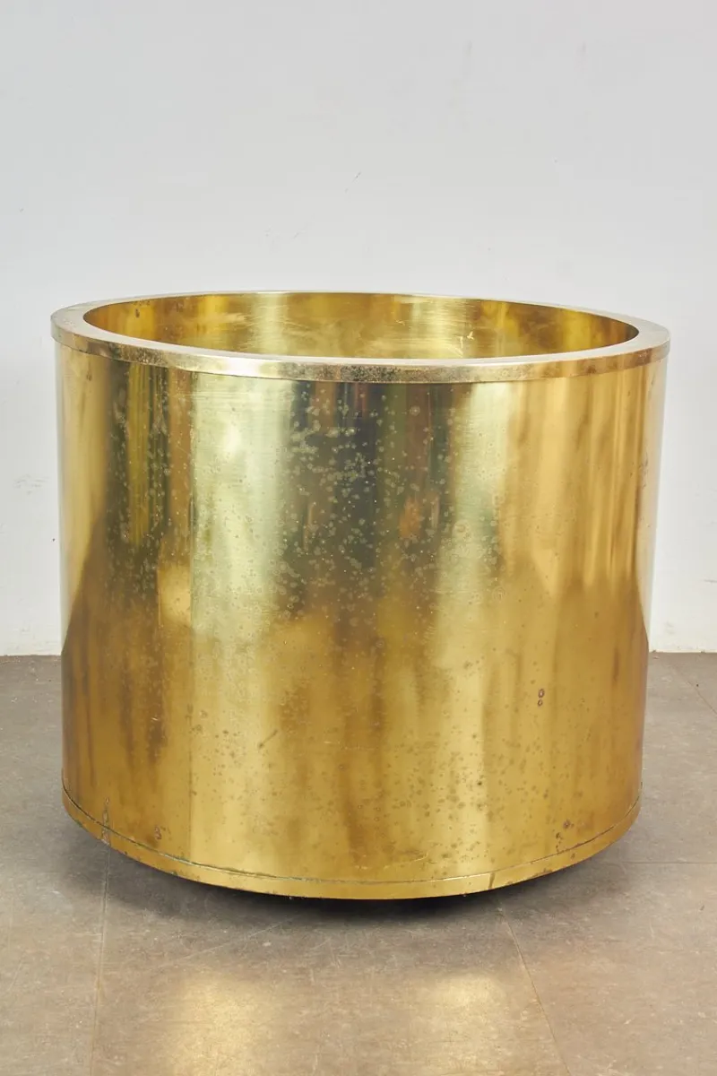 Pamono Large Brass Planter, 1970s> Planters And Jardiniere