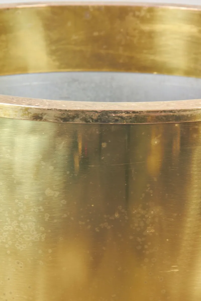 Pamono Large Brass Planter, 1970s> Planters And Jardiniere
