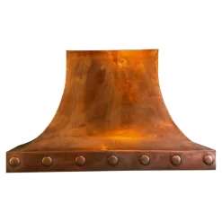 Pamono Large British Georgian Style Curved Copper Fireplace Hood with Wall Hanging Mount, 1970s> Fireplaces And Mantels