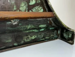 Pamono Large British Georgian Style Curved Copper Fireplace Hood with Wall Hanging Mount, 1970s><noscript><img width=