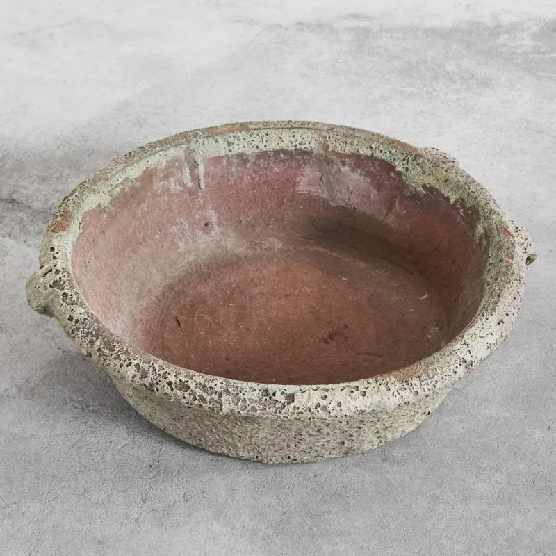 Pamono Large Brutalist Lava Glazed Planter, 1950s-1960s> Planters And Jardiniere