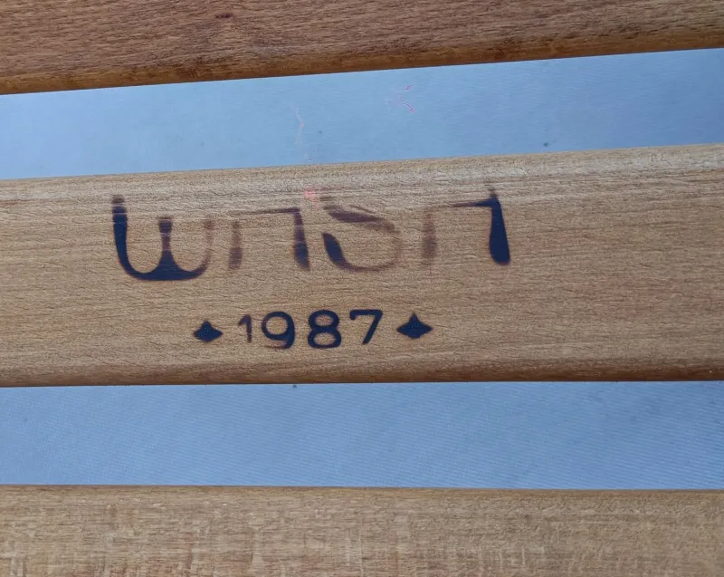Pamono Large Brutalist Pine Rocking Chair from Wasa, 1987> Rocking Chairs