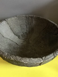 Pamono Large Brutalist Stoneware Bowl by Birte Beck Omme, Denmark, 1970s> Bowls