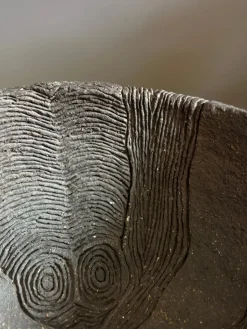 Pamono Large Brutalist Stoneware Bowl by Birte Beck Omme, Denmark, 1970s><noscript><img width=