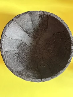 Pamono Large Brutalist Stoneware Bowl by Birte Beck Omme, Denmark, 1970s><noscript><img width=