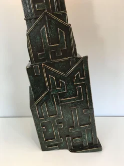 Pamono Large Brutalist Wood Lamp from AR-BO><noscript><img width=