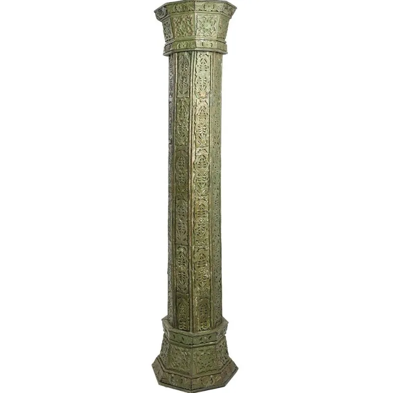 Pamono Large Carved Wooden Columns, Set of 4> Pedestals And Columns