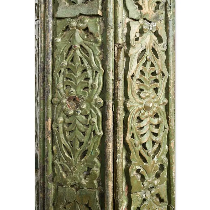 Pamono Large Carved Wooden Columns, Set of 4> Pedestals And Columns