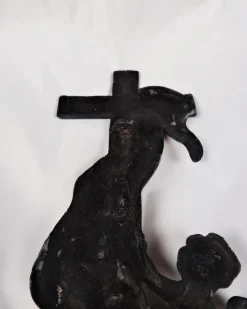Online Pamono Large Cast Iron Holy Water Font with Cherubs and Crucifixes, 19th Century